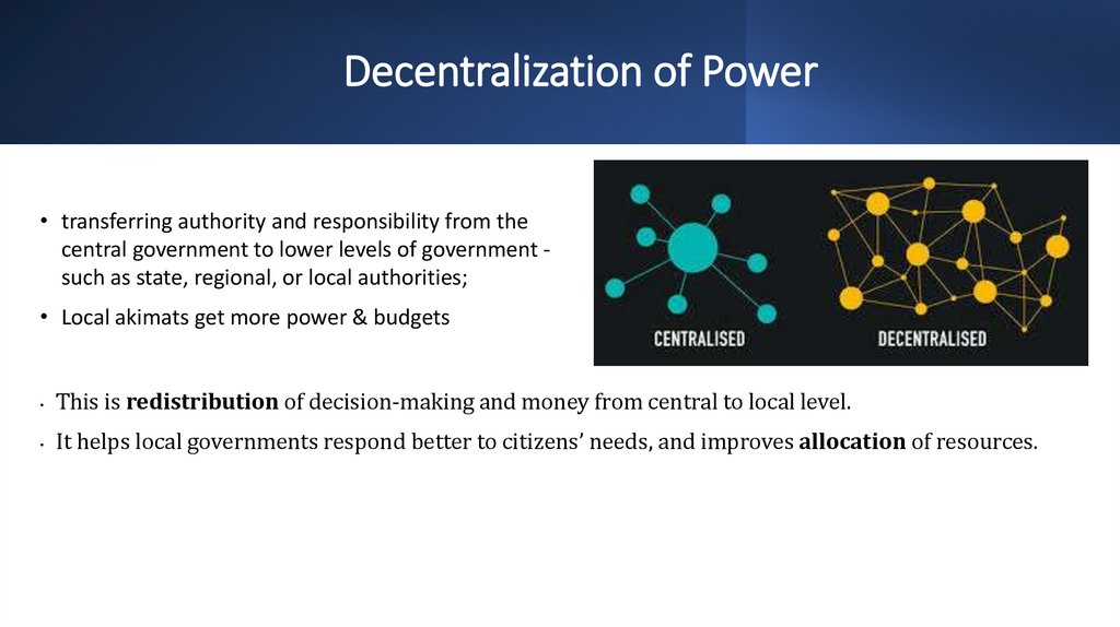 Decentralization of Power