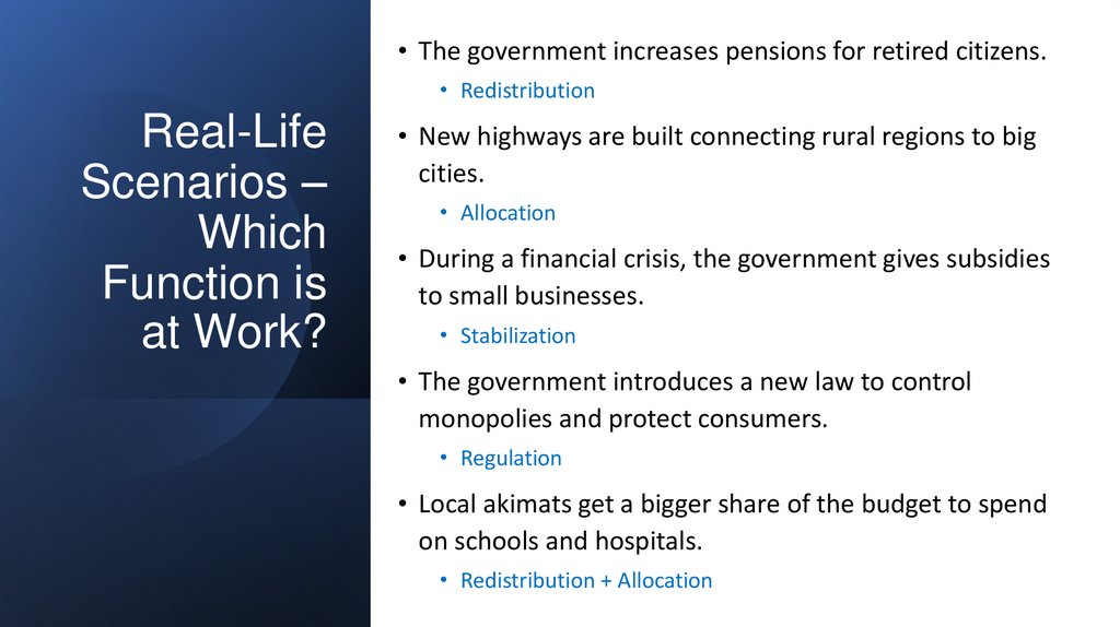 Real-Life Scenarios – Which Function is at Work?