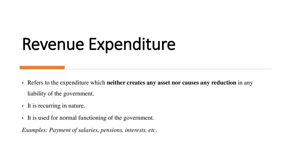 Revenue Expenditure