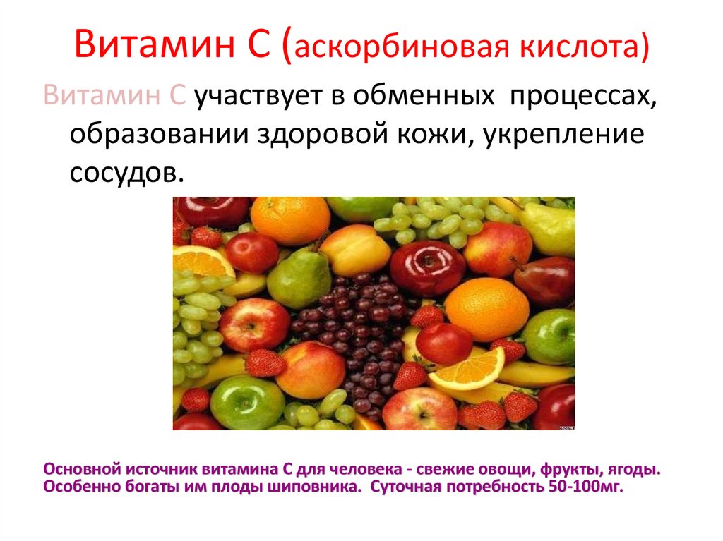 Витамин С (аскорбиновая кислота)