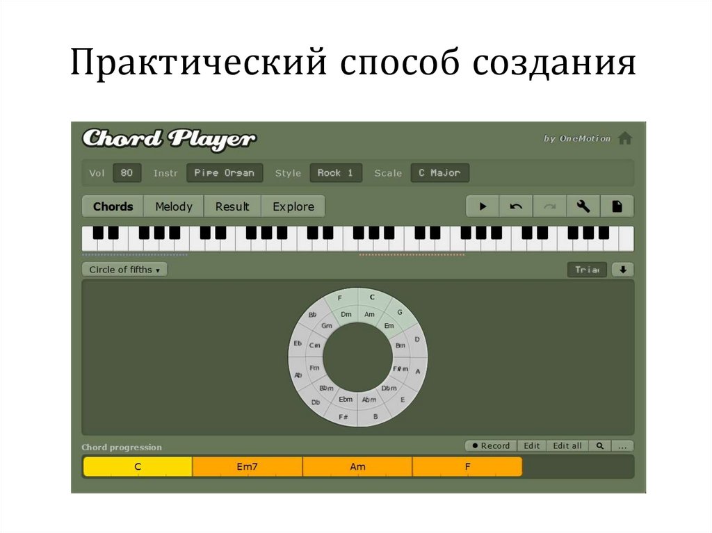 Практический способ создания