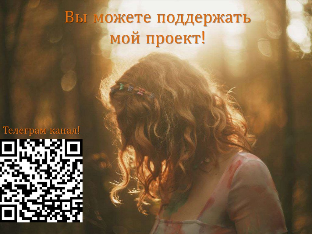 Вы можете поддержать мой проект!