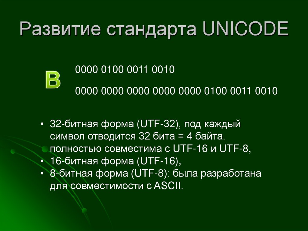 Кодирование текста: Стандарт UNICODE