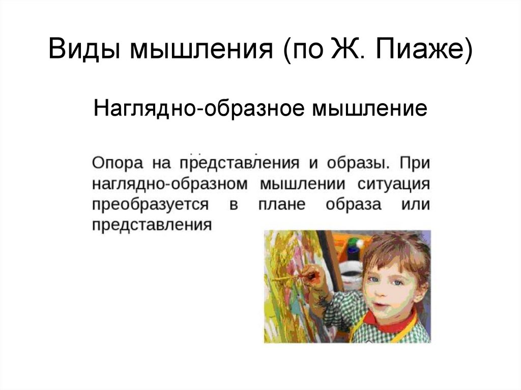 Виды мышления (по Ж. Пиаже)