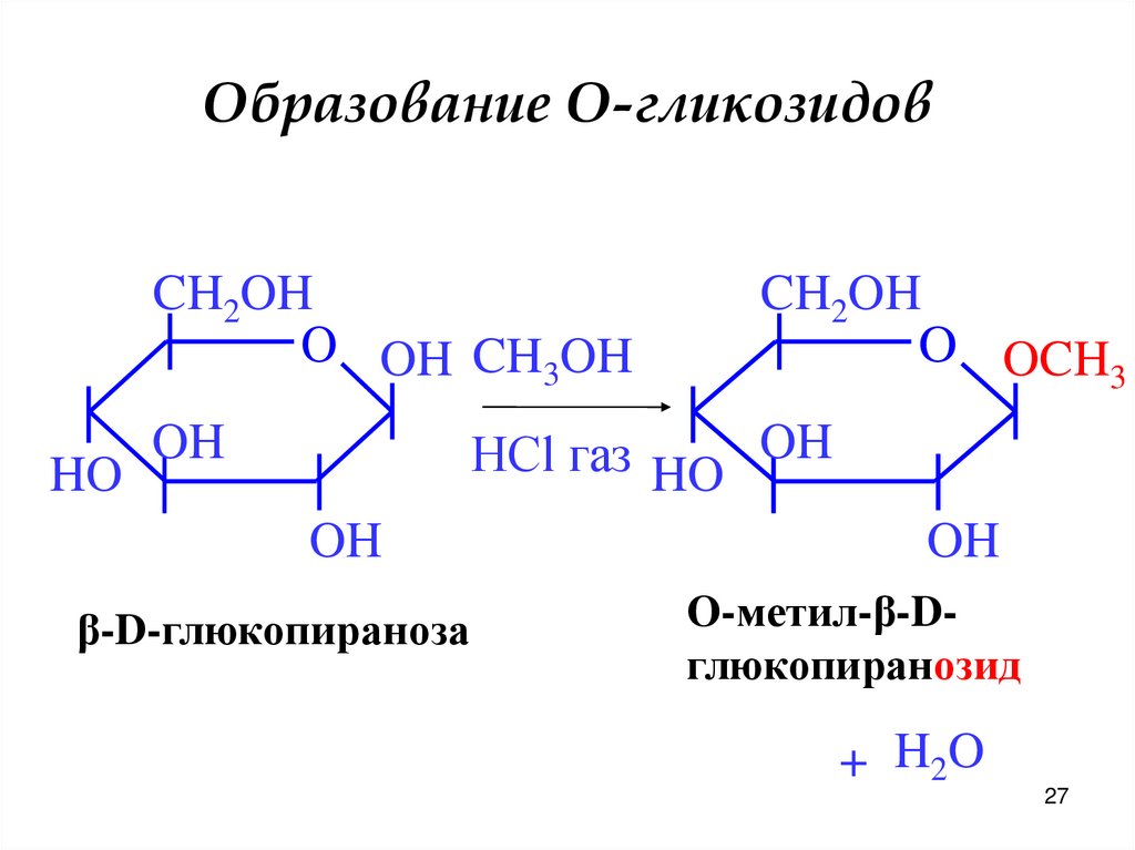 Образование O-гликозидов