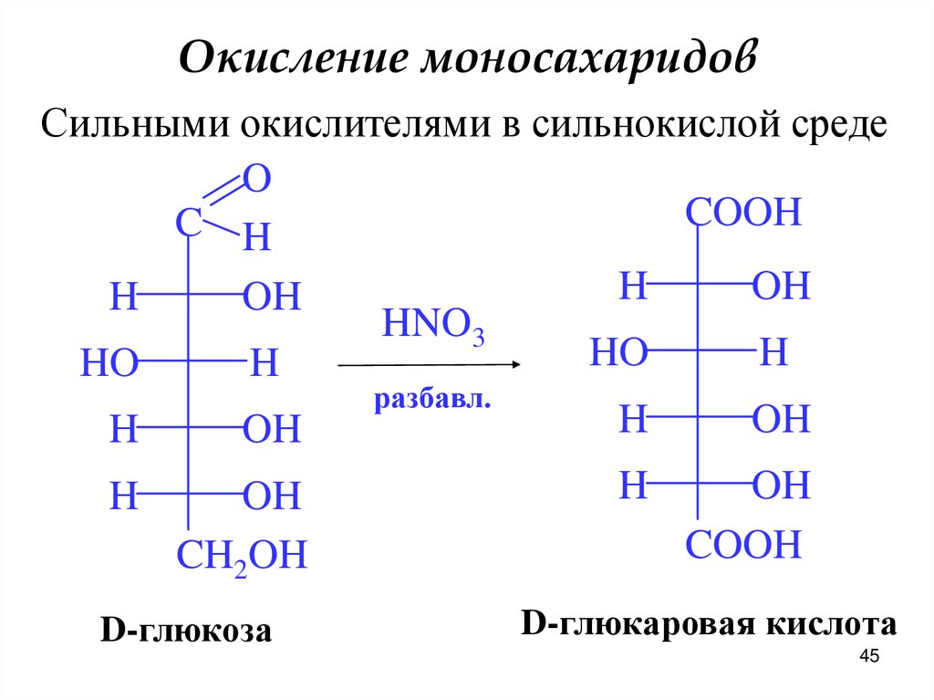 Окисление моносахаридов