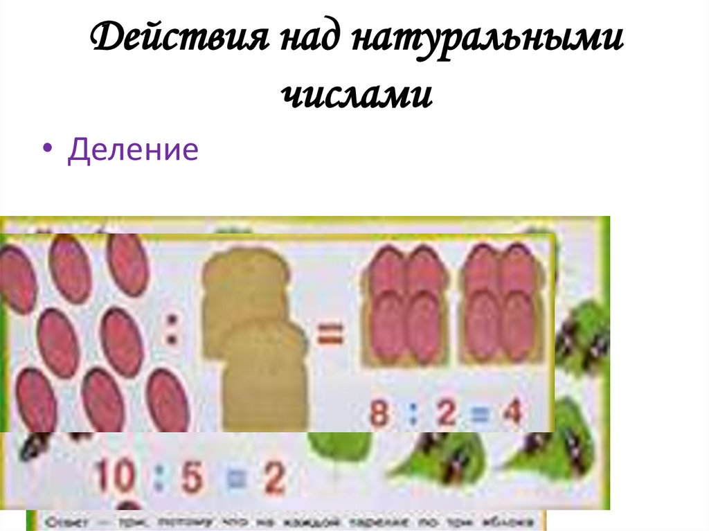 Действия над натуральными числами
