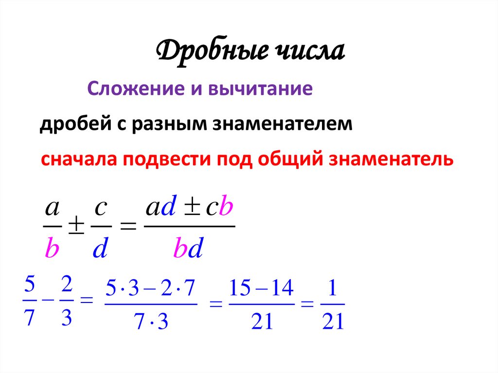 Дробные числа