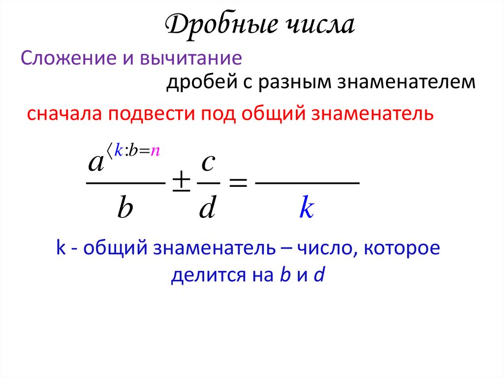 Дробные числа