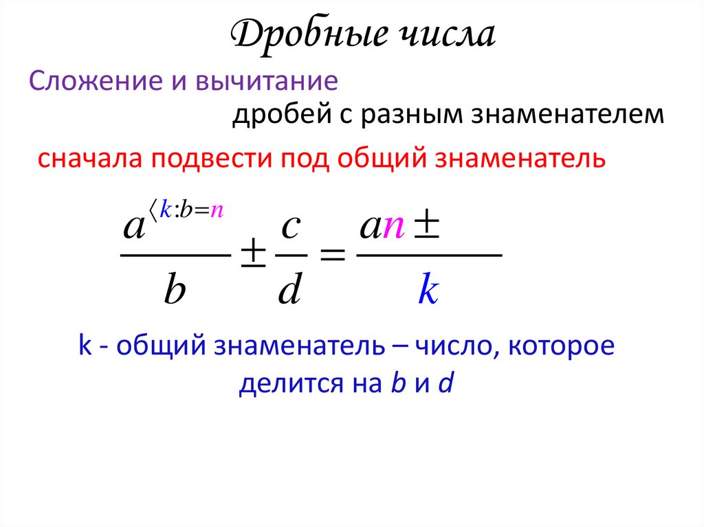 Дробные числа