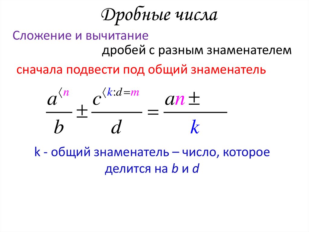 Дробные числа