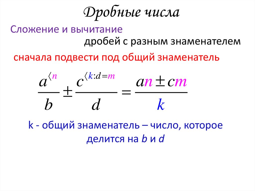 Дробные числа