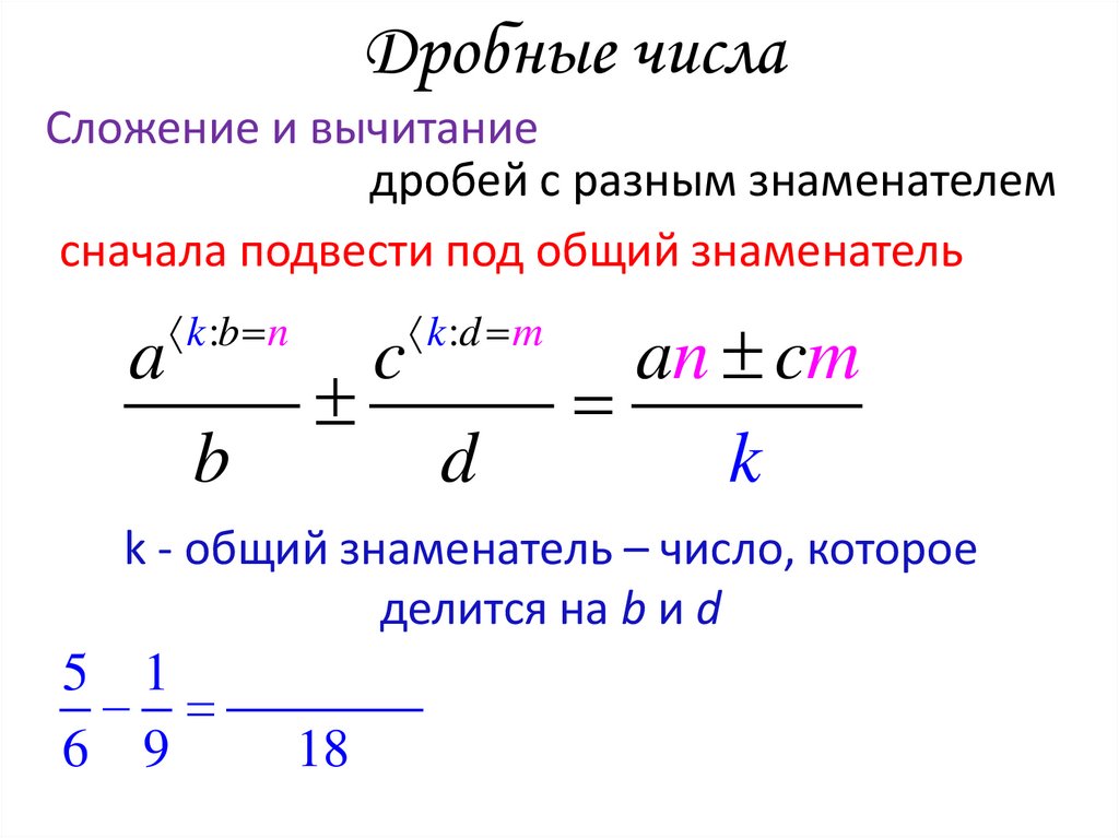 Дробные числа
