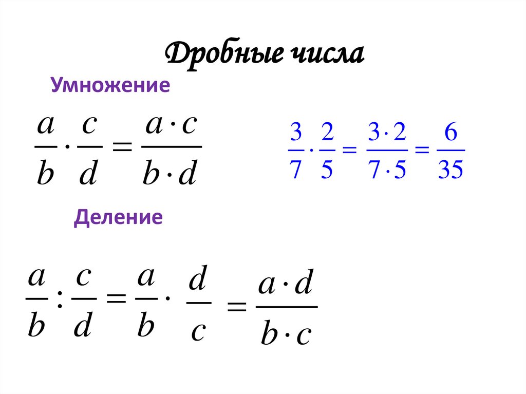 Дробные числа