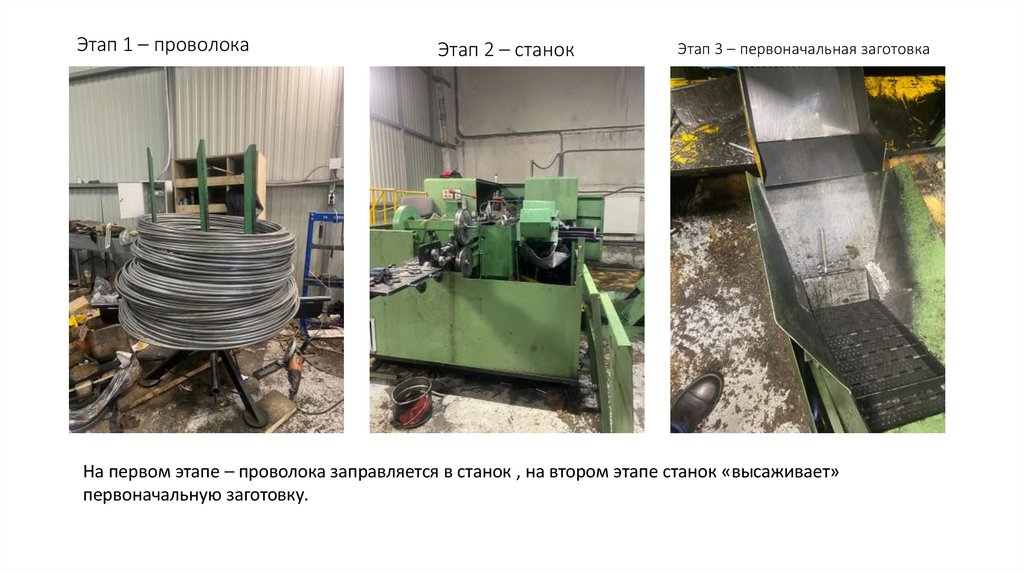 Этап 1 – проволока