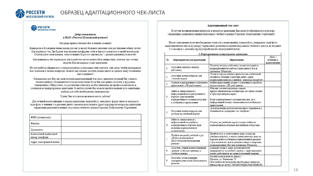 ОБРАЗЕЦ АДАПТАЦИОННОГО ЧЕК-ЛИСТА