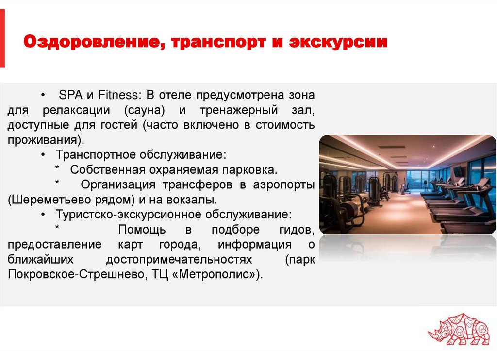 Оздоровление, транспорт и экскурсии