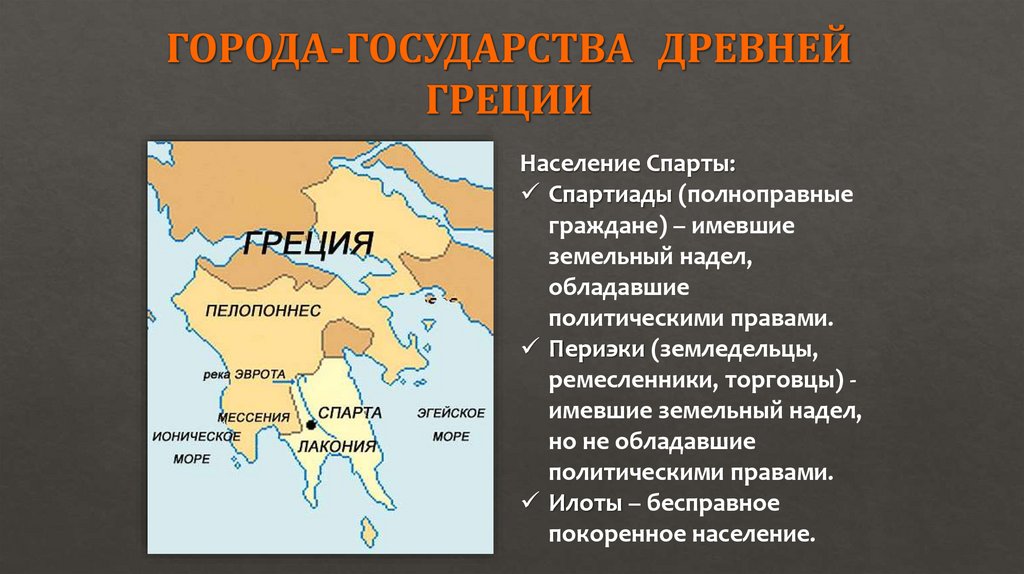 ГОРОДА-ГОСУДАРСТВА ДРЕВНЕЙ ГРЕЦИИ