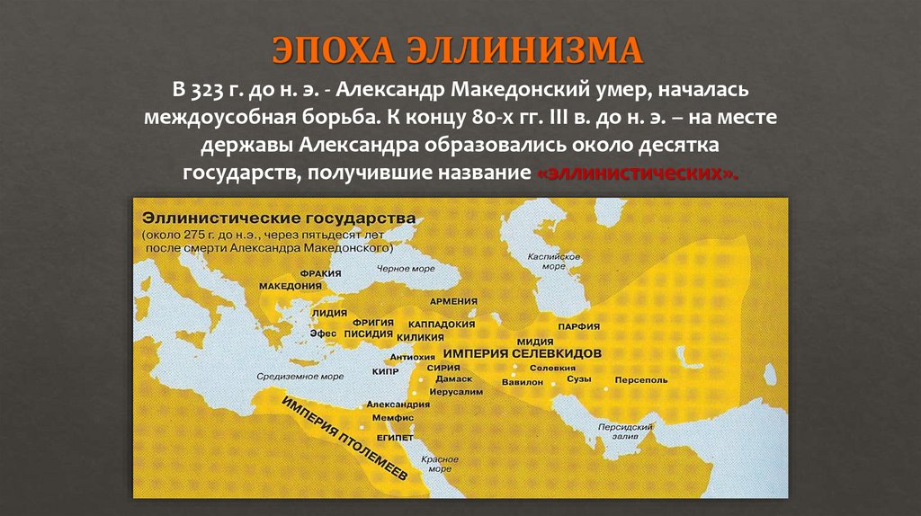 ЭПОХА ЭЛЛИНИЗМА