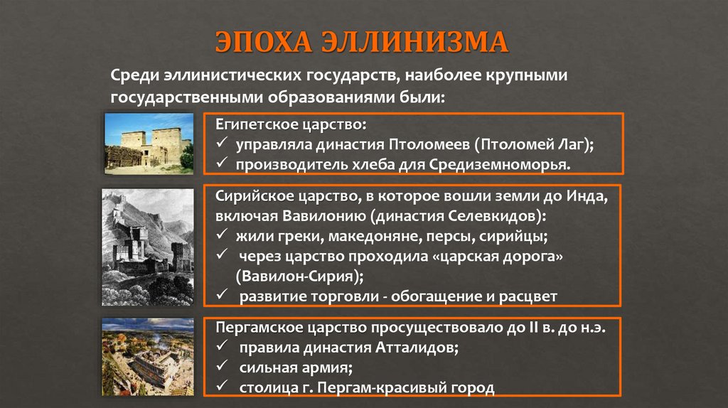 ЭПОХА ЭЛЛИНИЗМА