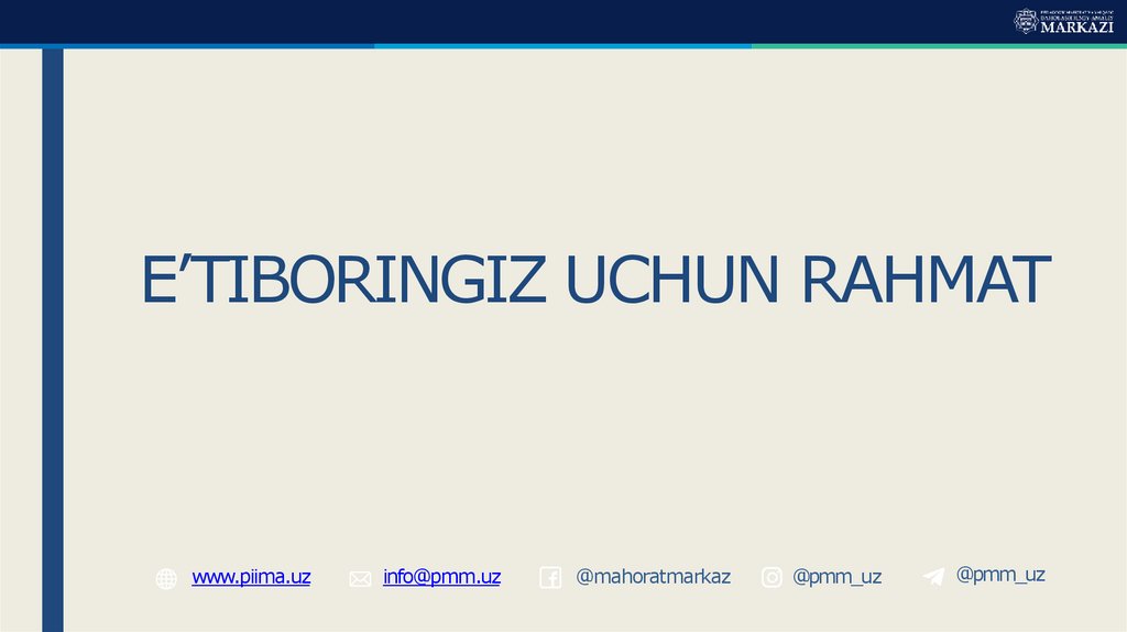 E’TIBORINGIZ UCHUN RAHMAT