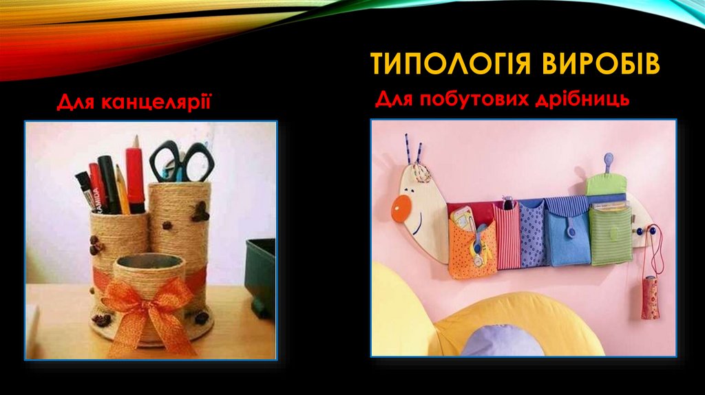 Типологія виробів