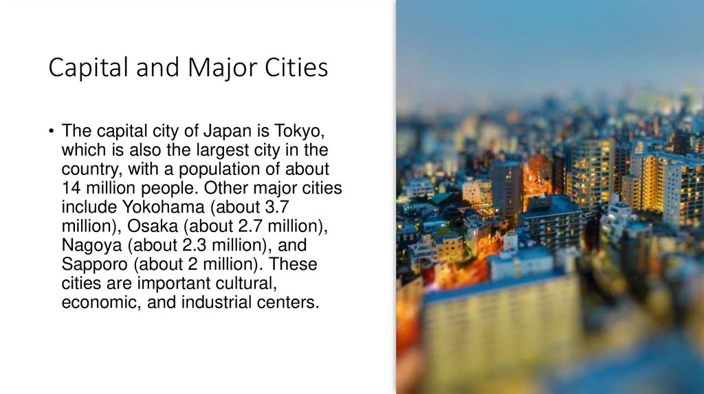 Capital and Major Cities