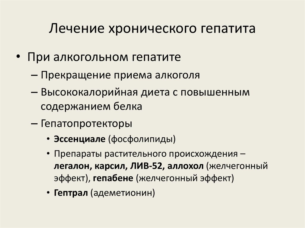 Лечение хронического гепатита
