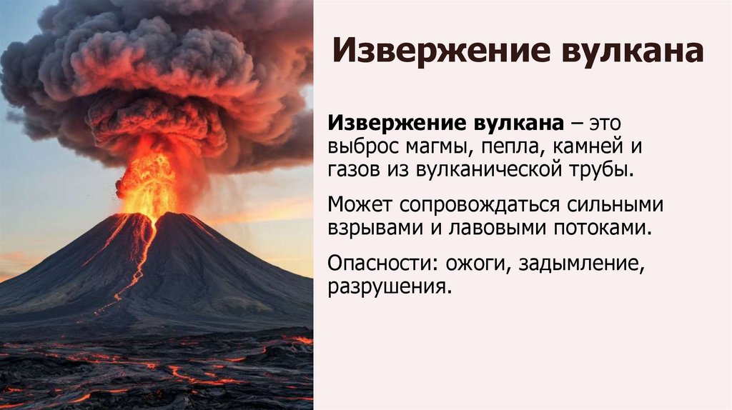 Извержение вулкана