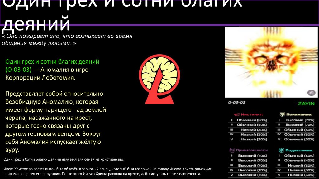 Один грех и сотни благих деяний
