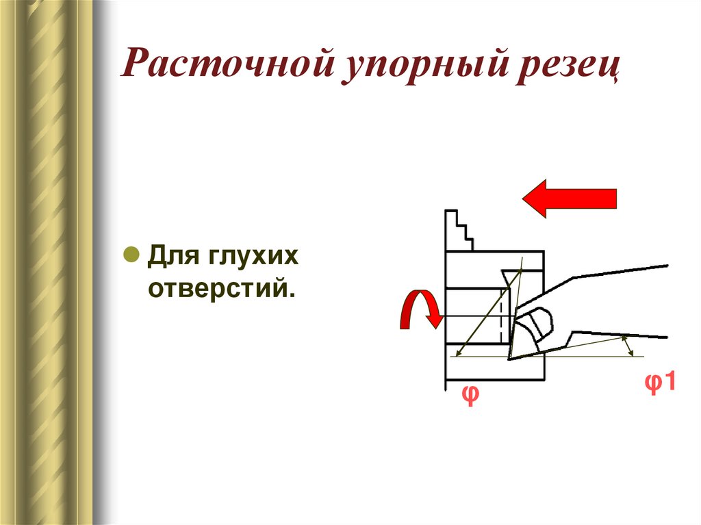 Расточной упорный резец