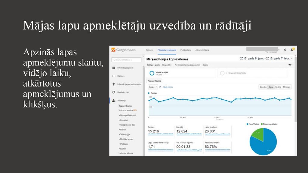 Mājas lapu apmeklētāju uzvedība un rādītāji