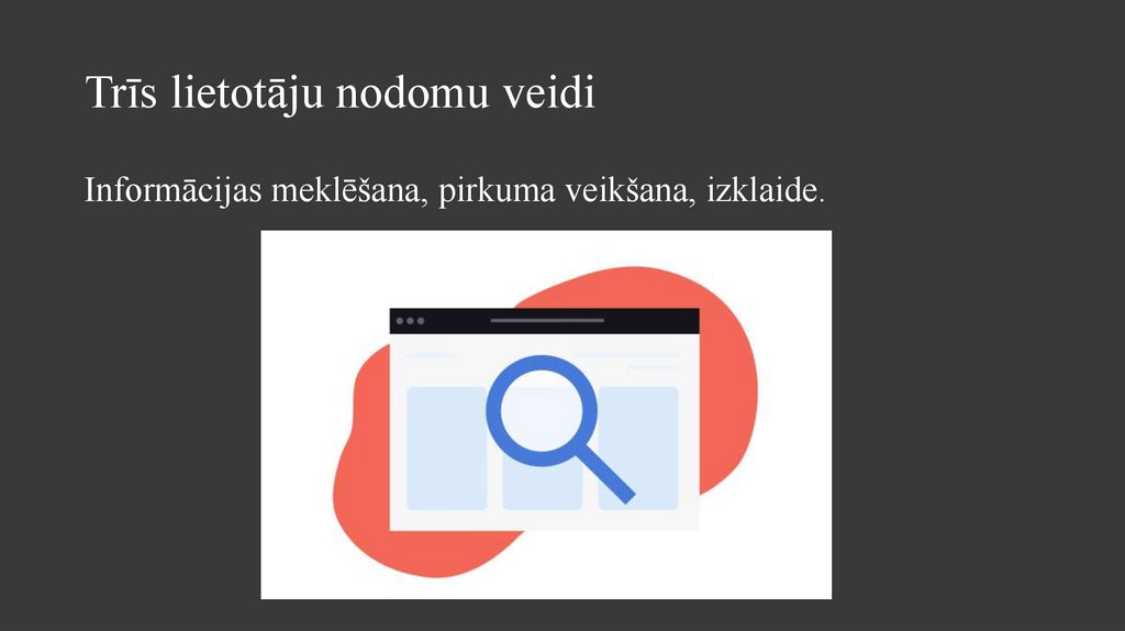 Trīs lietotāju nodomu veidi