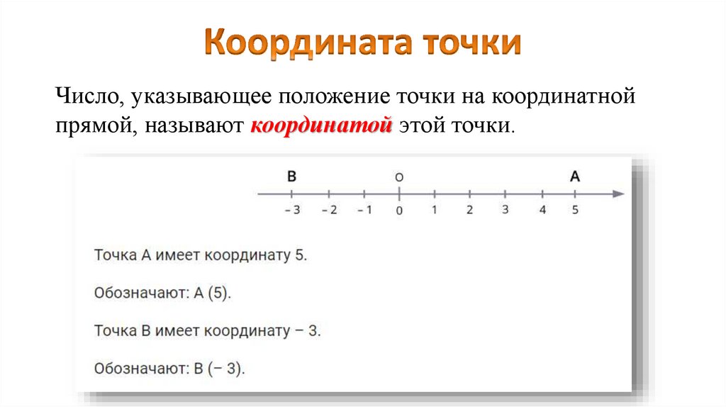 Координата точки