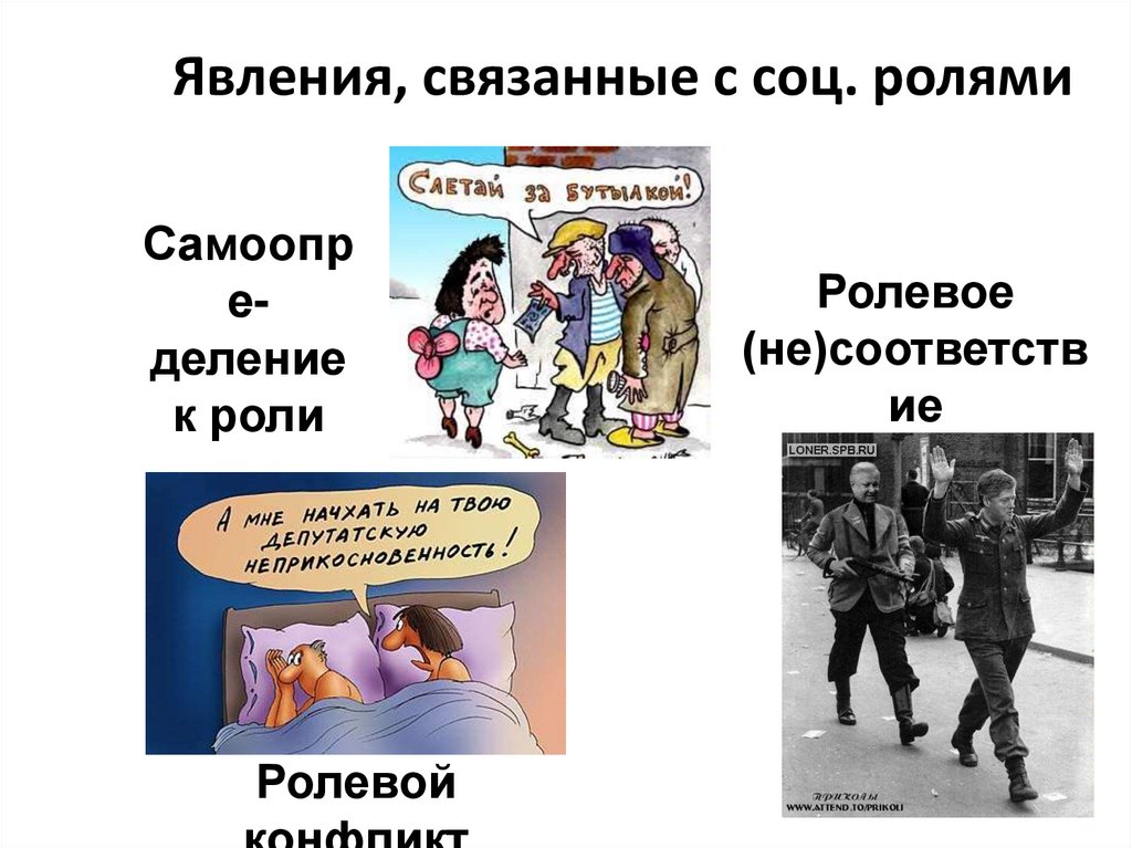 Явления, связанные с соц. ролями