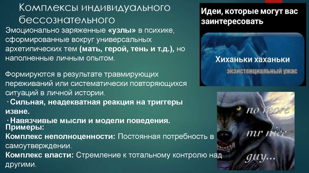 Комплексы индивидуального бессознательного