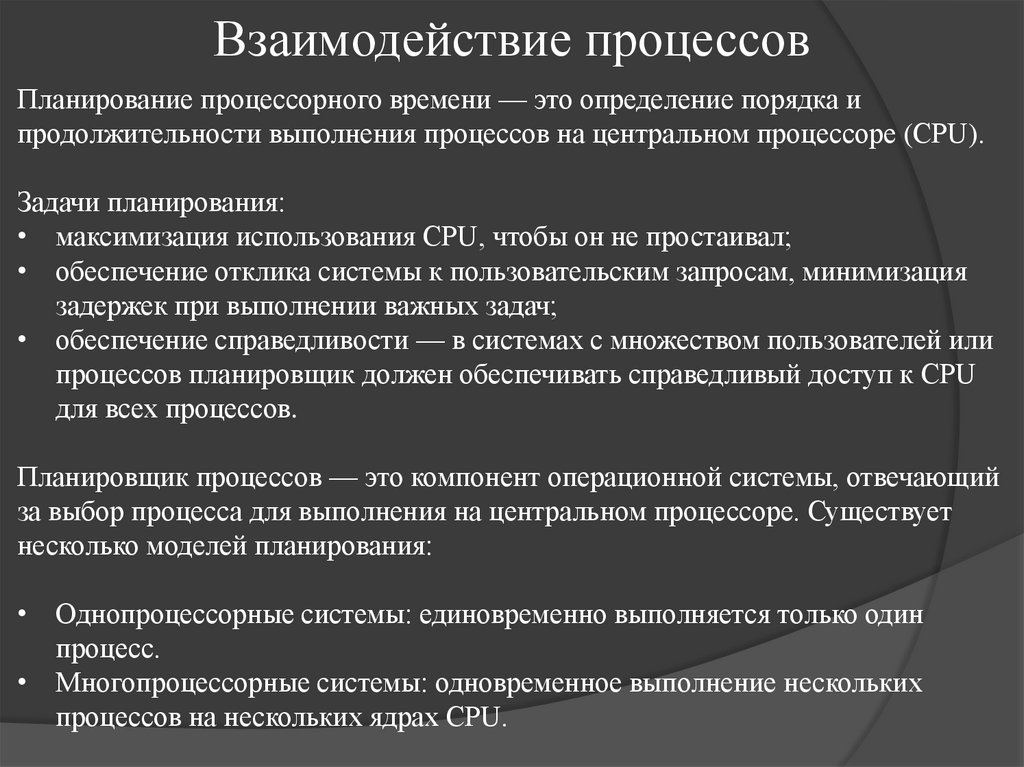 Взаимодействие процессов