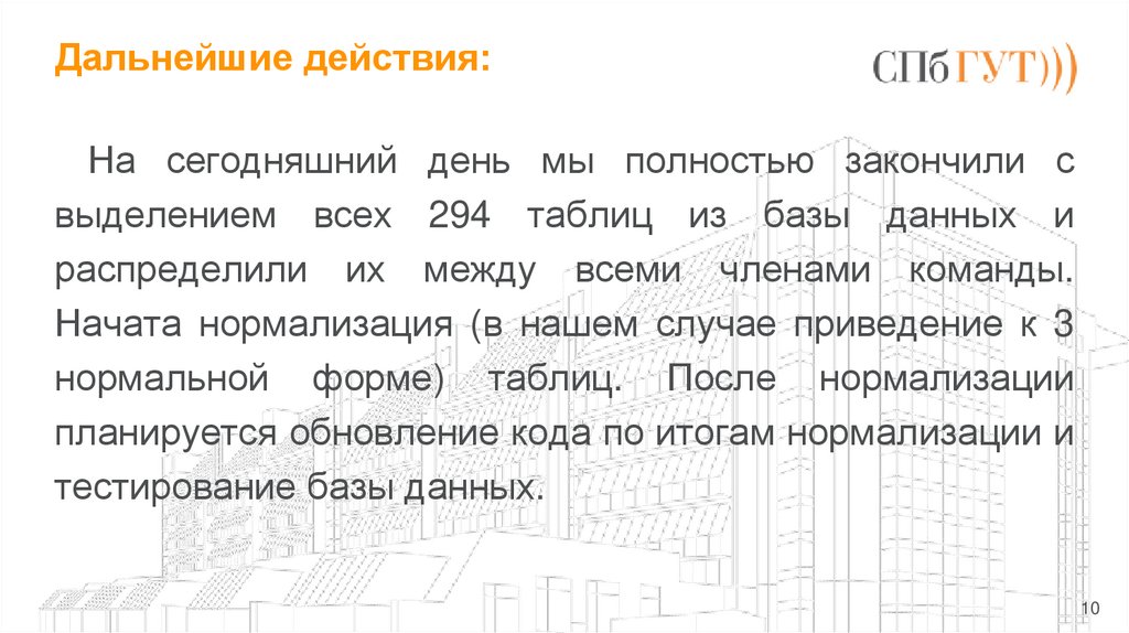 Дальнейшие действия: