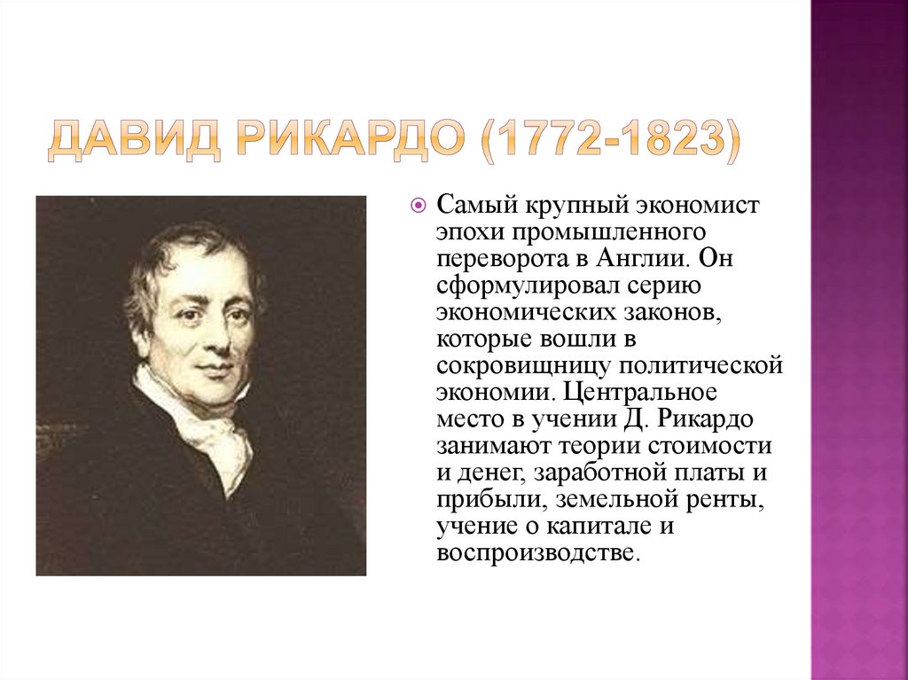 Давид Рикардо (1772-1823)