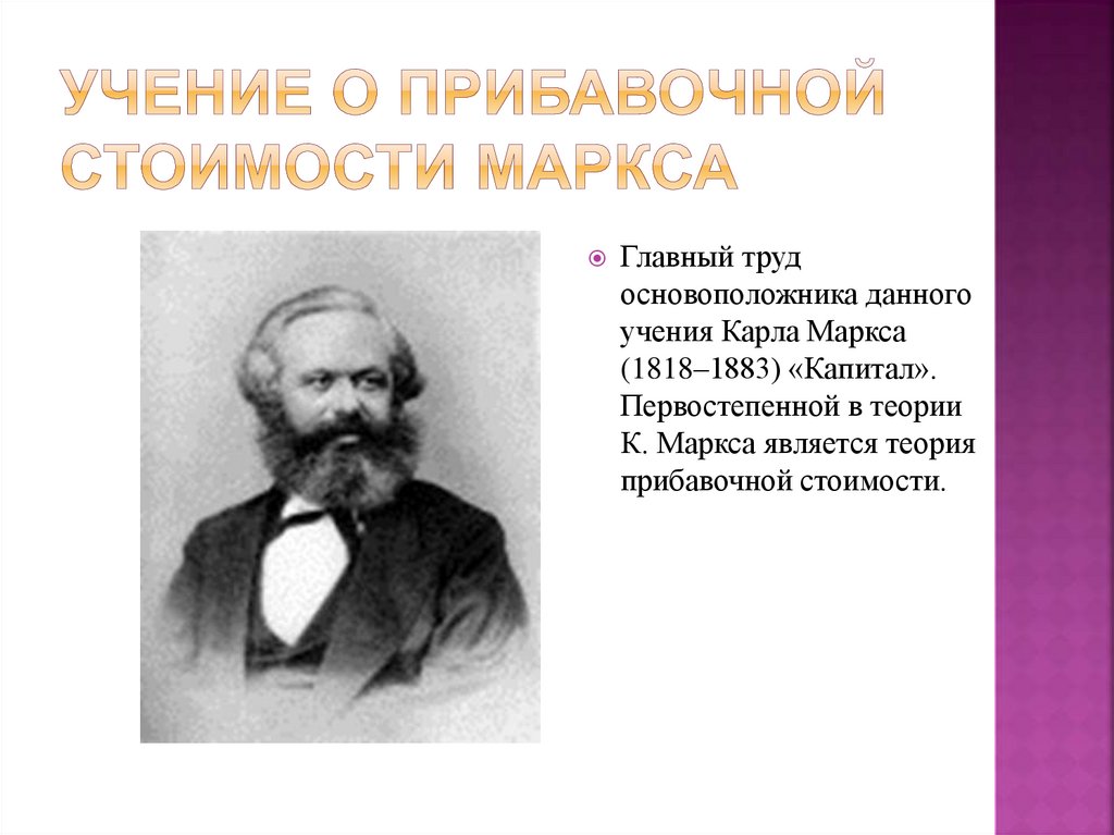 Учение о прибавочной стоимости Маркса