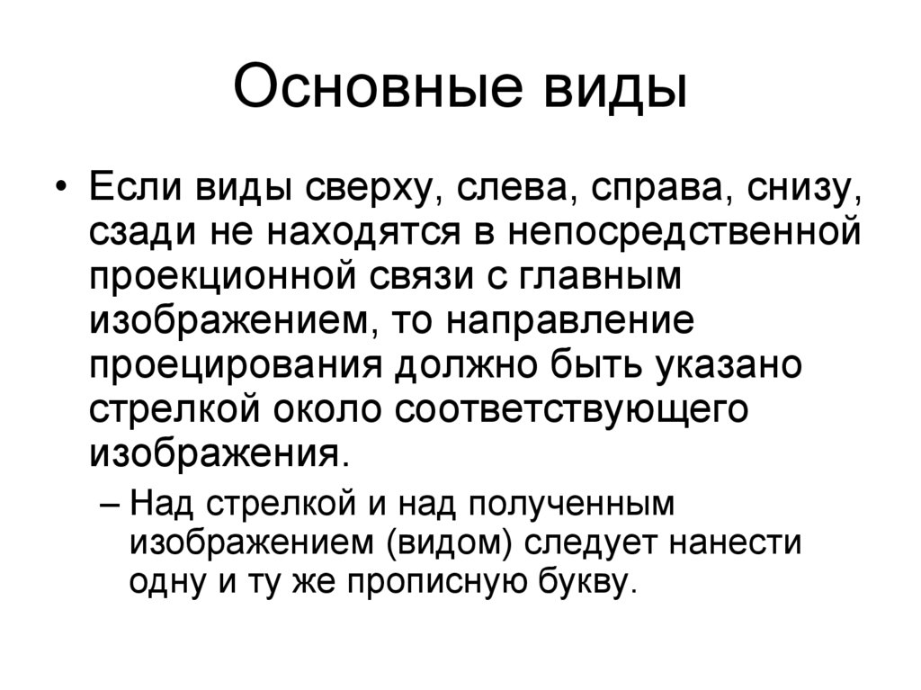 Основные виды