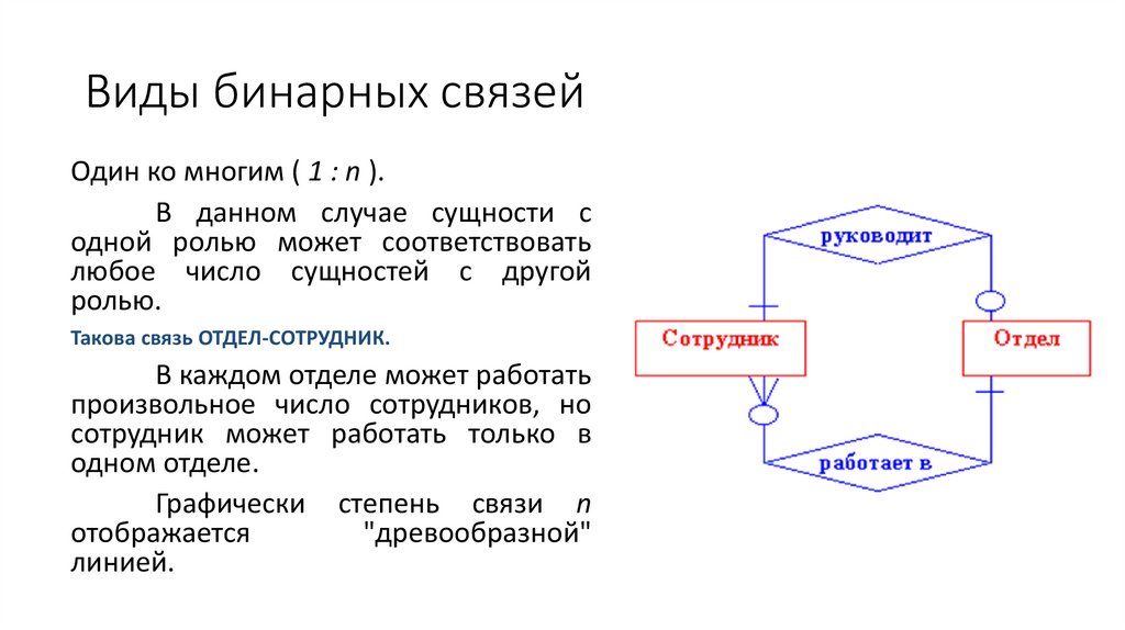 Виды бинарных связей