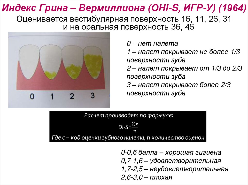Индекс Грина – Вермиллиона (OHI-S, ИГР-У) (1964)