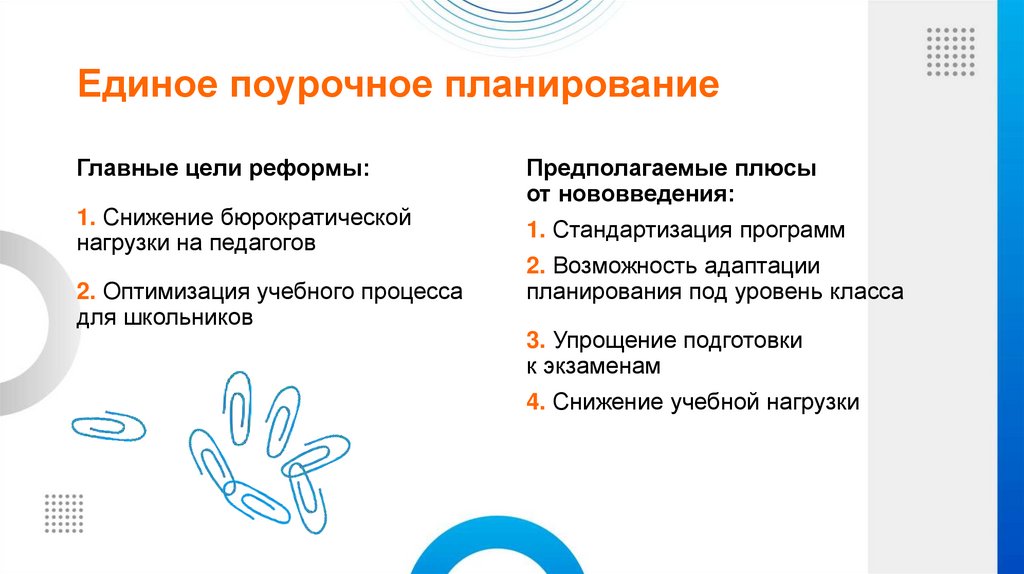 Единое поурочное планирование