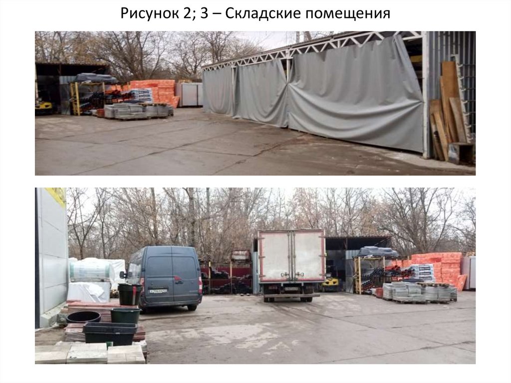 Рисунок 2; 3 – Складские помещения
