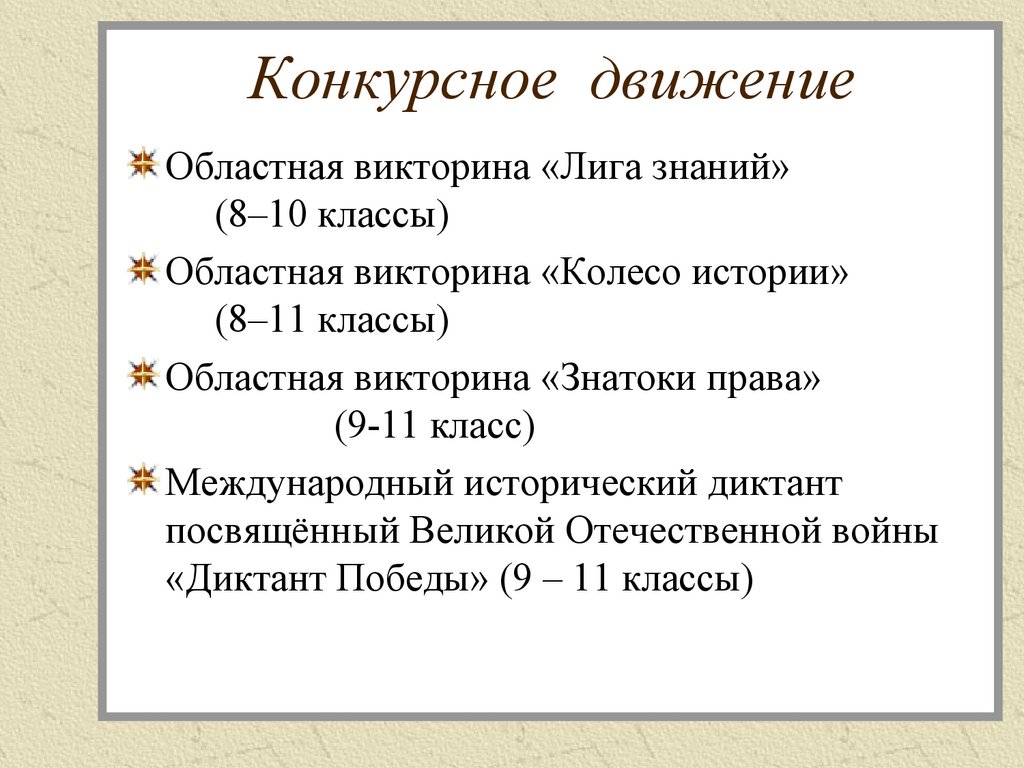 Конкурсное движение