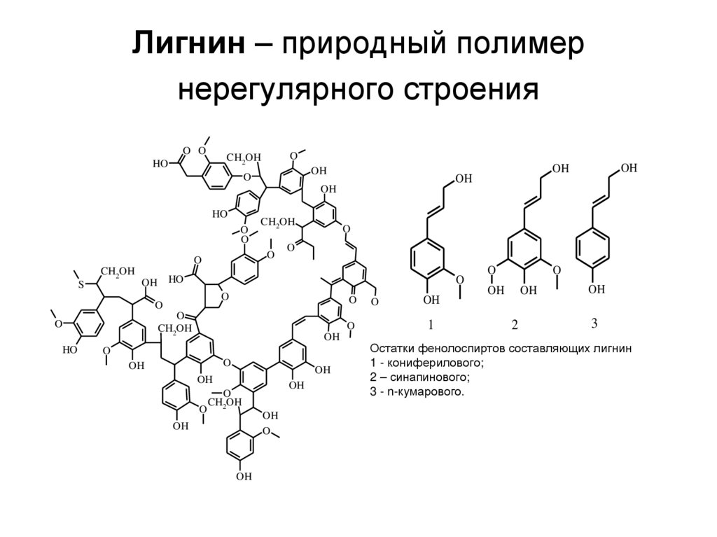 Лигнин – природный полимер нерегулярного строения
