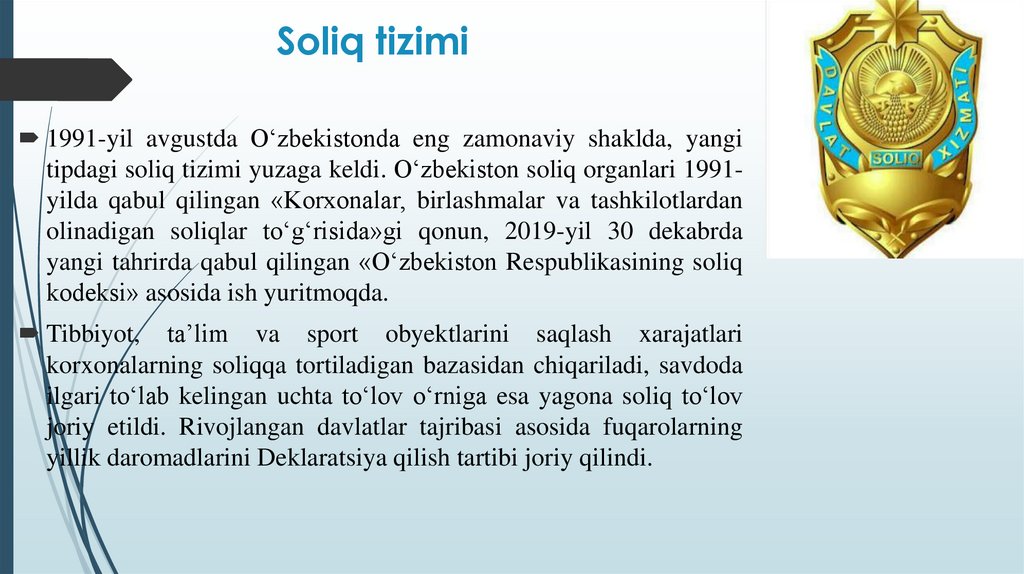 Soliq tizimi