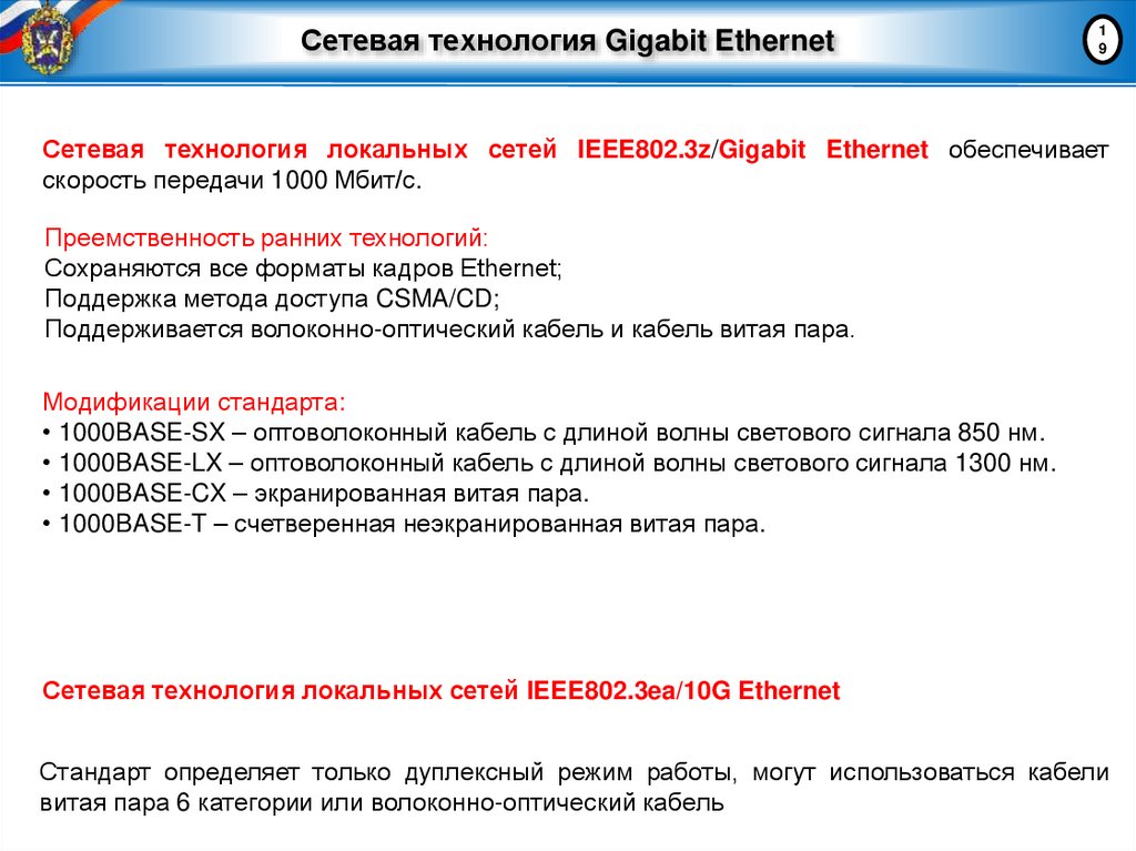 Сетевая технология Gigabit Ethernet