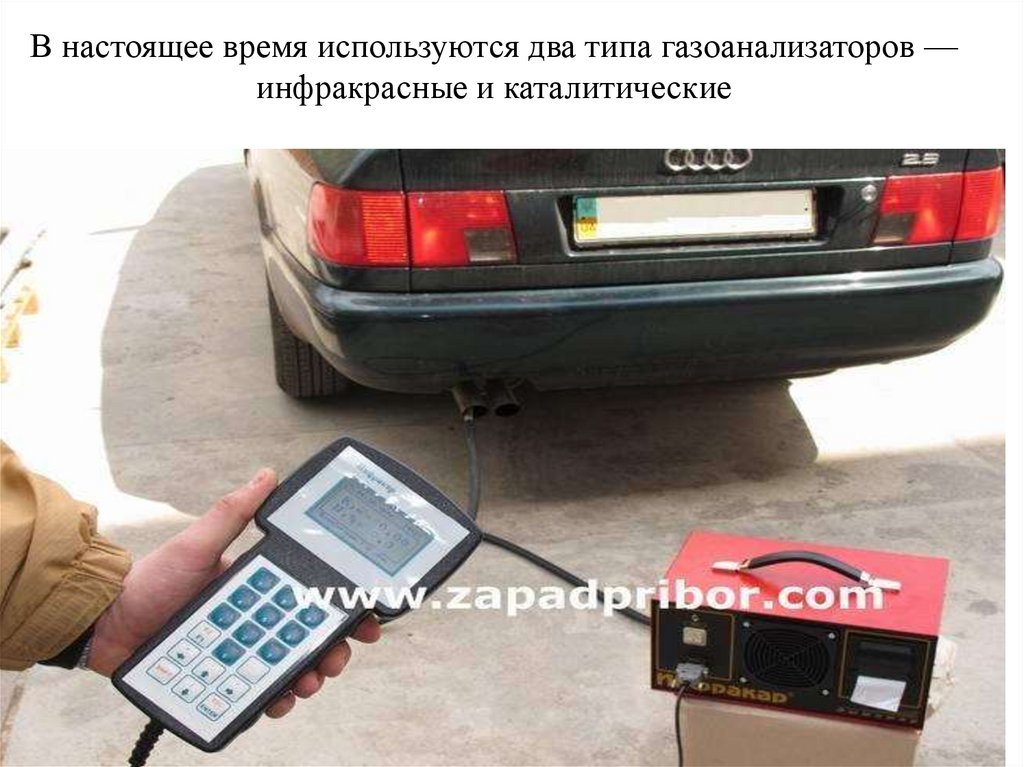 В настоящее время используются два типа газоанализаторов — инфракрасные и каталитические
